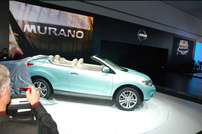 С Nissan Murano CrossCabriolet слезает покрывало